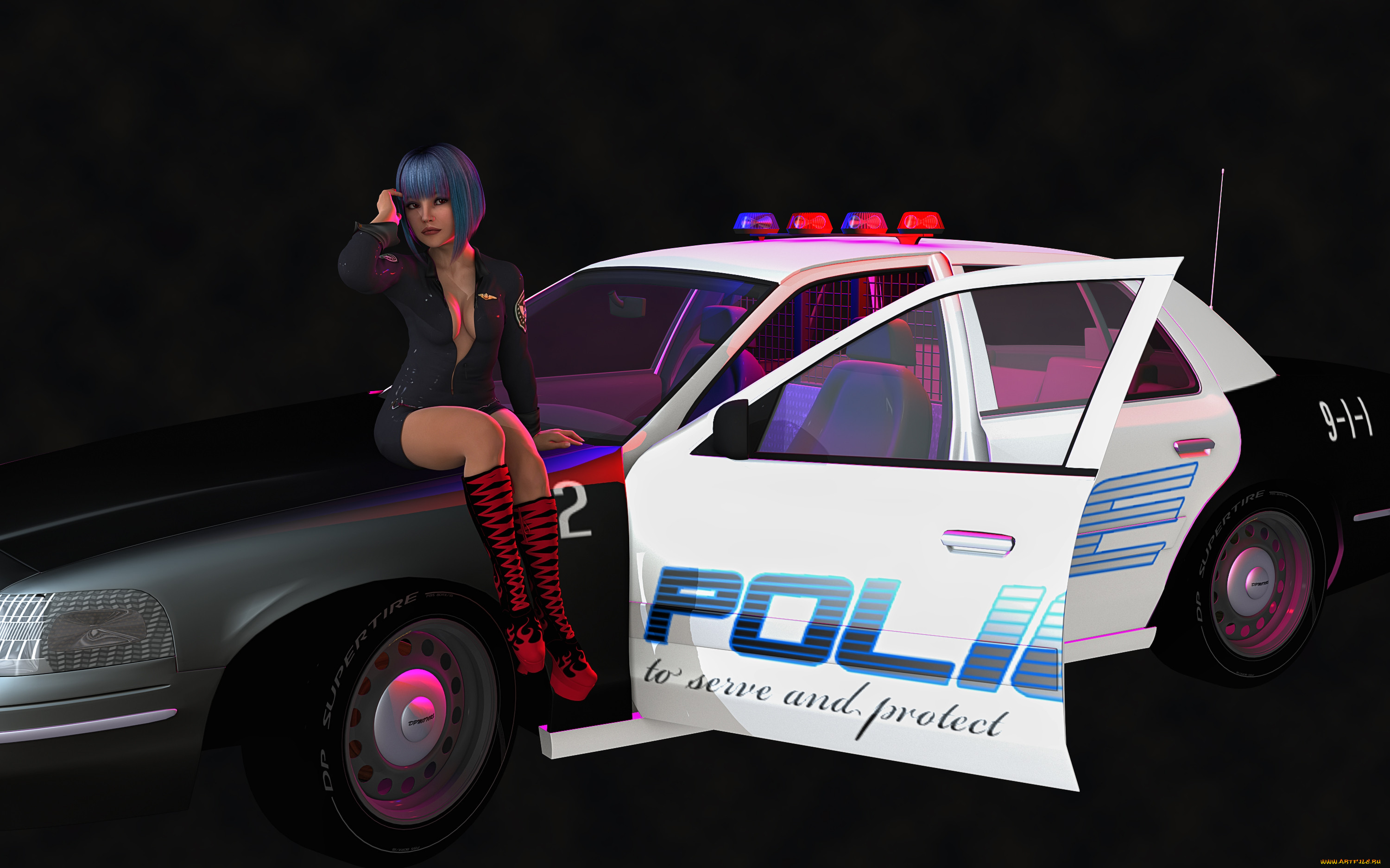 , 3d car&girl, , , , 